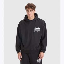 Bluza DIADORA HOODIE MANIFESTO. Czarne bluzy Diadora, m, bez wzorów, bez kaptura. Za 149.99 zł.
