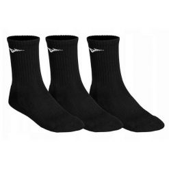 Skarpety Treningowe Unisex Dla Dorosłych Do Połowy Łydki (zestaw 3 Sztuk). Białe skarpety Mizuno, bez wzorów, z elastanu. Za 72.99 zł.