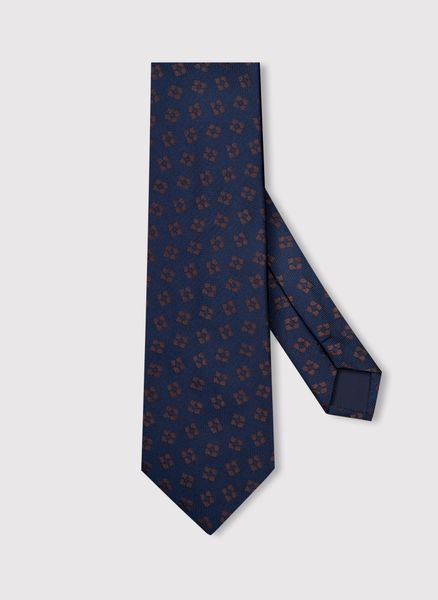 PAKO LORENTE - Granatowy krawat męski w drobny wzór. Niebieskie krawaty i muchy Pako Lorente, bez wzorów, z poliesteru. Za 99.99 zł.