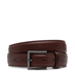 Pasek Męski Tommy Hilfiger. Brązowe paski Tommy Hilfiger, bez wzorów. Za 269.99 zł.