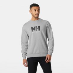 Bluza Helly Hansen Logo. Szare bluzy Helly Hansen, m, bez wzorów, bez kaptura. Za 325.50 zł.