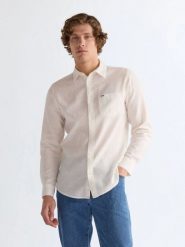 MESKA KOSZULA WRANGLER 1 PKT SHIRT WHITE 112362907. Białe koszule Wrangler, l, bez wzorów, bez kołnierzyka, bez ramiączek. Za 139.99 zł.