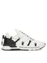 Versace Jeans Couture Sneakersy 78YA3SA6 Biały. Białe buty sportowe casual Versace Jeans Couture, bez wzorów, z jeansu, bez zapięcia. Za 639.99 zł.