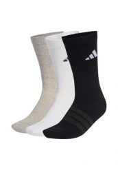 Skarpetki do połowy łydki adidas (x3). Białe skarpetki sportowe Adidas, bez wzorów, z materiału. Za 53.99 zł.