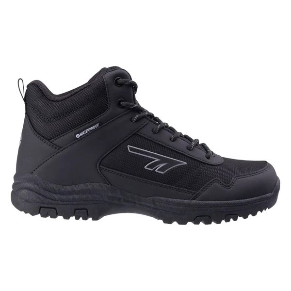 Buty trekkingowe Hi-Tec Tolun. Czarne buty turystyczne Hi-tec, bez wzorów, bez zapięcia, trekkingowe. Za 361.40 zł.