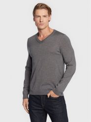 Boss Sweter Melba-P 50468261 Szary Slim Fit. Szare swetry rozpinane Boss, m, bez wzorów, z wełny, bez kołnierzyka, bez ramiączek. Za 329.99 zł.