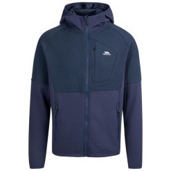 Bluza Sportowa Męska Bani Rozpinana. Niebieskie bluzy z kapturem Trespass, m, bez wzorów, z elastanu, z kapturem. Za 223.99 zł.