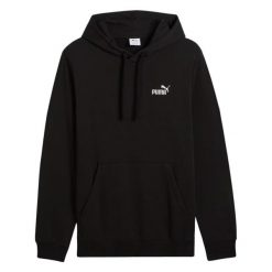 Męska Bluza Z Kapturem Z Małym Logo ESS No.1. Czarne bluzy z kapturem Puma, m, bez wzorów, z kapturem. Za 237.99 zł.