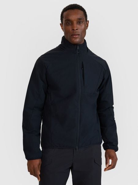 4F Kurtka puchowa z wypełnieniem syntetycznym męska - czarna S. Czarne kurtki 4F, m, bez wzorów, z dzianiny, z kapturem. W wyprzedaży za 199.99 zł.