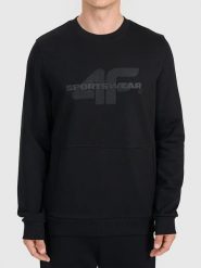 4F Bluza w kolorze czarnym rozmiar: L. Czarne bluzy 4F, l, bez wzorów, z bawełny, bez kaptura. Za 87.81 zł.