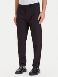 Calvin Klein Chinosy LV04LH610G Czarny Tapered Fit. Czarne eleganckie spodnie CALVIN KLEIN, m, z bawełny. Za 409.99 zł.