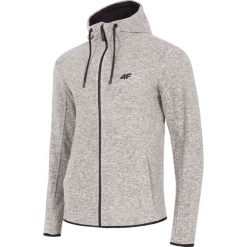 Polar męski PLM302 - chłodny jasny szary melanż. Bluzy z polaru marki 4F. Za 99.99 zł.