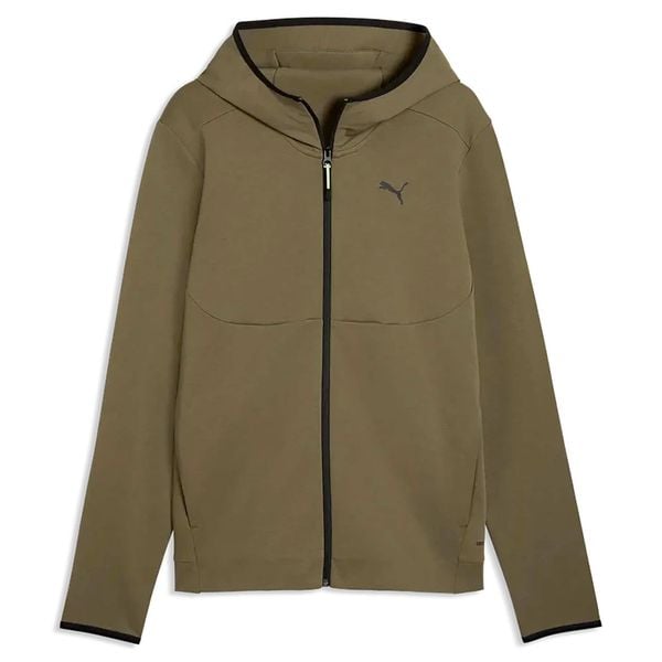 Bluza Puma Pumatech Full-Zip Hoodie Dk Dorośli. Zielone bluzy z kapturem Puma, l, bez wzorów, z bawełny, z kapturem. Za 369.99 zł.