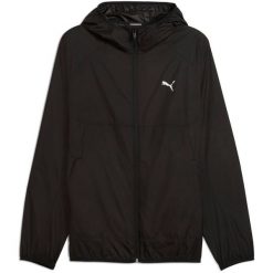 Kurtka sportowa Puma Packlite Windbreaker. Czarne kurtki softshell Puma, bez wzorów, z softshellu, bez kaptura. Za 390.00 zł.