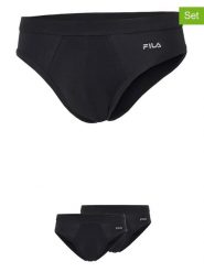 Fila Slipy (2 pary) w kolorze czarnym rozmiar: L. Czarne slipki Fila, l, bez wzorów. Za 66.31 zł.
