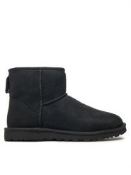 Ugg Śniegowce M Classic Mini 1002072 Czarny. Czarne śniegowce UGG, ze skóry, bez zapięcia. Za 849.99 zł.