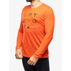 Longsleeve męski Ortovox 185 Merino Brand Outline LS. Brązowe bluzki z długim rękawem ORTOVOX, m, bez wzorów, bez kołnierzyka, bez ramiączek. Za 429.99 zł.