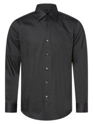 BOSS Koszula łatwa w prasowaniu Mężczyźni Slim Fit Bawełna szary, 40. Szare koszule Boss, m, bez wzorów, z bawełny, bez kołnierzyka, bez ramiączek. Za 429.95 zł.