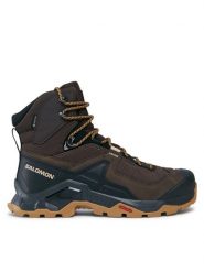 Salomon Trekkingi Quest Element GORE-TEX L47216100 Brązowy. Brązowe botki sznurowane Salomon, bez wzorów, z gore-texu, bez obcasa, bez zapięcia. Za 789.99 zł.
