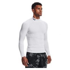Koszulka męska termoaktywna treningowa Under Armour z długim rękawem. Białe bielizna termoaktywna Under Armour, m, bez wzorów, bez ramiączek, do biegania. Za 139.99 zł.