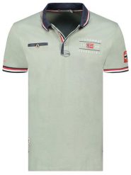 Geographical Norway Koszulka polo "Konbustyble" w kolorze zielonym rozmiar: S. Zielone koszulki polo Geographical Norway, s, bez wzorów, z bawełny, bez kołnierzyka, bez ramiączek. Za 92.21 zł.