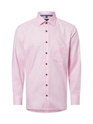 Andrew James koszula biznesowa - non-iron Mężczyźni Regular Fit Bawełna różowy, 46. Czerwone koszule Andrew James, m, bez wzorów, z bawełny, bez kołnierzyka, bez ramiączek. Za 149.95 zł.