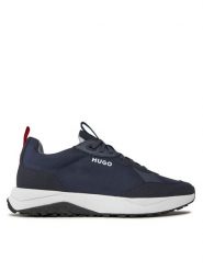 Hugo Sneakersy Kane 50504379 10253138 01 Granatowy. Niebieskie buty sportowe casual Hugo, bez wzorów, ze skóry, bez zapięcia. Za 439.99 zł.