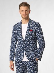Finshley & Harding London kurtka modułowa Mężczyźni Slim Fit niebieski|biały, 46. Białe kurtki Finshley & Harding London, m, bez wzorów, bez kaptura. Za 399.95 zł.