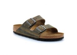 Klapki męskie Birkenstock Arizona. Szare klapki Birkenstock, z materiału. Za 419.00 zł.
