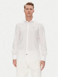 Tommy Hilfiger Koszula MW0MW39282 Biały Slim Fit. Białe koszule Tommy Hilfiger, m, bez wzorów, z bawełny, bez kołnierzyka, bez ramiączek. Za 359.99 zł.