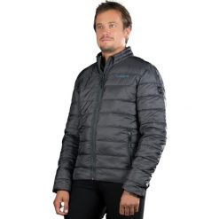 Kurtka puchowa Flags&Cup Harho. Brązowe kurtki FLAGS&CUP, bez wzorów, z puchu, bez kaptura. Za 411.50 zł.