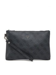 Guess Saszetka PMHULO P5238 Czarny. Czarne saszetki i nerki Guess, z aplikacjami, ze skóry. Za 299.99 zł.