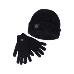 Zestaw zimowy Heatkeeper dla mężczyzn – czapka + rękawiczki – granatowy. Niebieskie czapki zimowe HEAT KEEPER, bez wzorów, z poliesteru. W wyprzedaży za 129.98 zł.