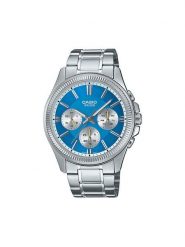 Casio Zegarek MTP-1375PD-2A2VEF Srebrny. Szare, analogowe zegarki Casio, srebrne. Za 359.99 zł.