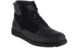 Buty Levi's czarne skórzane Jax Plus. Czarne buty turystyczne Levi's®, na zimę, bez wzorów, z materiału, bez zapięcia, trekkingowe. Za 548.65 zł.