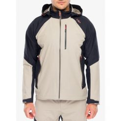 Kurtka przeciwdeszczowa męska CMP Fayro Jacket. Brązowe kurtki CMP, m, bez wzorów, bez kaptura. Za 384.99 zł.