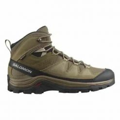 Buty górskie Salomon Quest Rove Gore-Tex. Brązowe trekkingi Salomon, bez wzorów, z gore-texu, bez zapięcia. Za 649.00 zł.