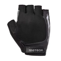 Rękawiczki Rowerowe Unisex Dla Dorosłych MX52. Czarne rękawiczki Meteor, bez wzorów. Za 73.99 zł.