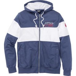 Bluza rozpinana z kapturem Regular Fit bonprix indygo-biały. Bluzy marki bonprix. Za 79.99 zł.