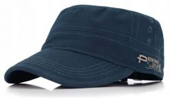 Męska, Wiosenno-Letnia Czapka Patrolówka - Pako Jeans - Granatowa. Niebieskie czapki z daszkiem Pako Jeans, na lato, bez wzorów, z bawełny. Za 75.00 zł.