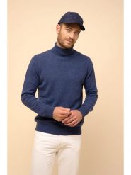 Just Cashmere Kaszmirowy golf "Connor" w kolorze niebieskim rozmiar: S. Niebieskie golfy Just Cashmere, s, bez wzorów, z kaszmiru, bez ramiączek. Za 434.99 zł.