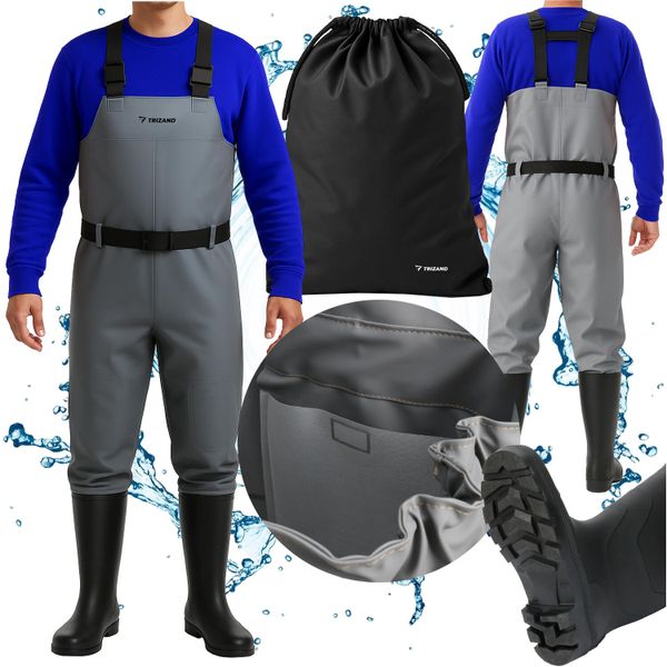 Wodery Wędkarskie Spodniobuty na Ryby 42. Brązowe bielizna termoaktywna TRIZAND, l, bez wzorów, z gumy, bez ramiączek, trekkingowe. Za 129.90 zł.