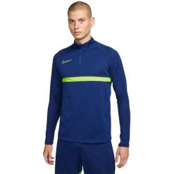 Męska Koszulka Academy 21 DriFIT Quarter Zip Drill Top. Niebieskie bluzy Nike, m, bez wzorów, bez kaptura. Za 158.99 zł.