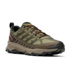 Buty trekkingowe męskie Merrell Speed Eco Wp. Zielone trekkingi Merrell, bez wzorów, z gumy, bez zapięcia. Za 665.00 zł.