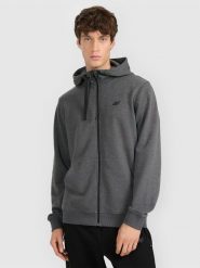 4F Bluza dresowa rozpinana z kapturem męska - szara XL. Szare bluzy 4F, m, bez wzorów, z dresówki, z kapturem. Za 159.99 zł.