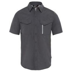 Koszula turystyczna męska The North Face M Sequoia. Szare koszule TNF, m, bez wzorów, bez kołnierzyka, bez ramiączek. Za 195.00 zł.