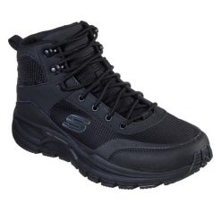 Skechers obuwie męskie Escape Plan 2.0 trekkingowe czarne zimowe 41. Czarne buty trekkingowe Skechers, na zimę, bez wzorów, bez zapięcia. Za 235.99 zł.