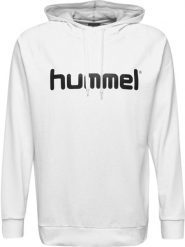 Bluza do piłki ręcznej męska Hummel Cotton Logo z kapturem. Białe bluzy z kapturem Hummel, na wiosnę, m, bez wzorów, z bawełny, z kapturem. Za 185.65 zł.
