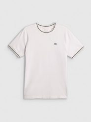 4F T-shirt regular gładki męski - biały L. Białe t-shirty 4F, l, bez wzorów, z bawełny, bez kołnierzyka, bez ramiączek. Za 79.99 zł.