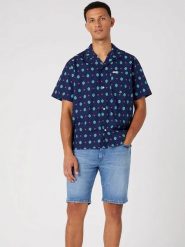 Wrangler Koszula - Regular fit - w kolorze granatowym rozmiar: XL. Niebieskie koszule Wrangler, xl, bez wzorów, z bawełny, bez kołnierzyka, bez ramiączek. Za 110.55 zł.